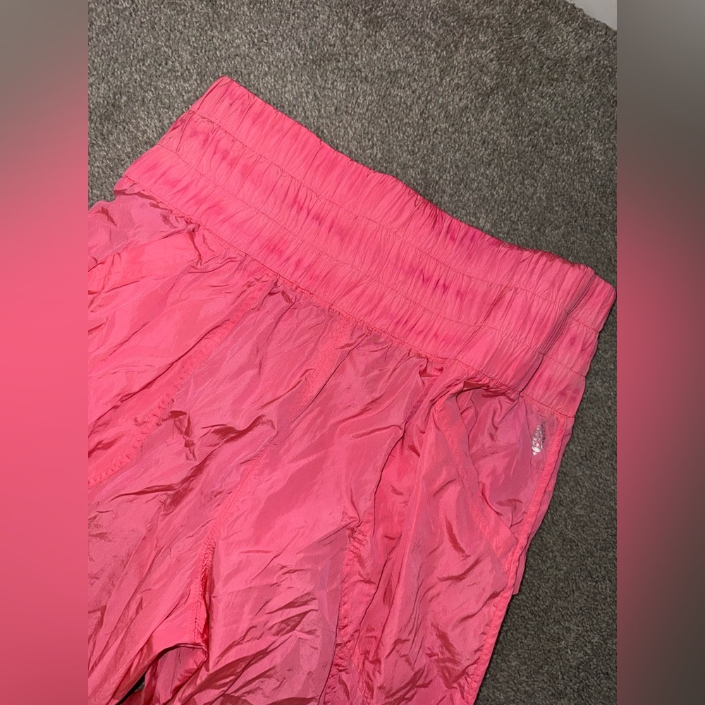 FP Movement by Free People Bright Neon Pink High-Rise Joggers - Picture 3 of 4